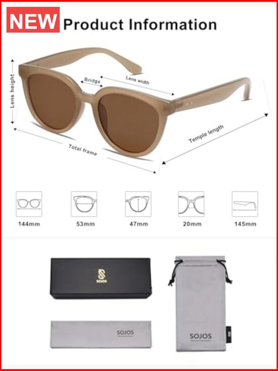 Cat Eye Round Polarized Sunglasses UV Protection Sunnies main image 4